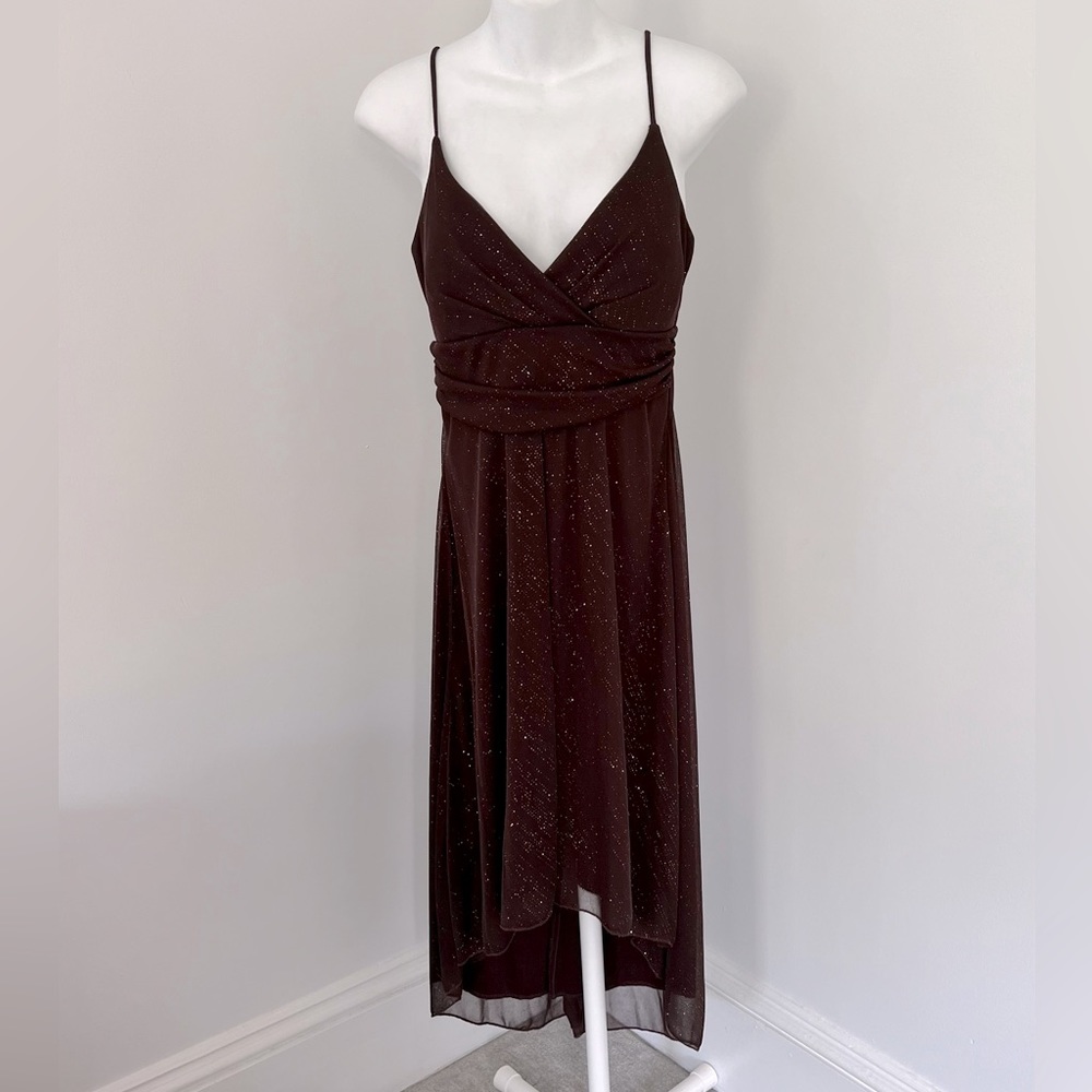 City Triangles 90’s Y2K Sparkly Brown Dress